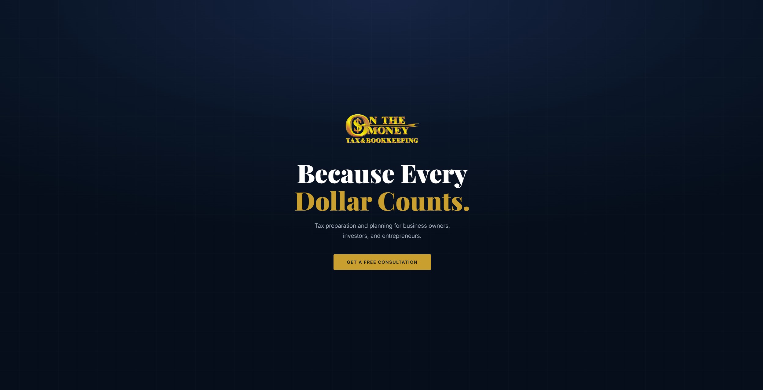 Taxes on the Money, tax preparation website screenshot